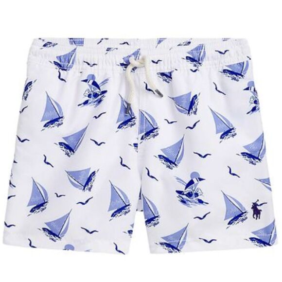 Ralph Lauren Other - NWT* Polo Ralph Lauren Swim Trunks in White & Blue - Toddler 12 Months